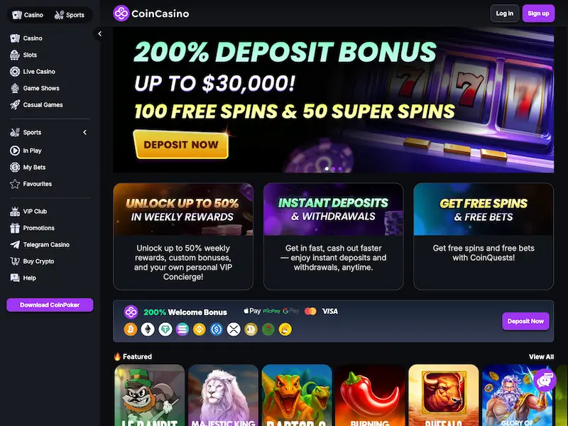 coincasino homepage